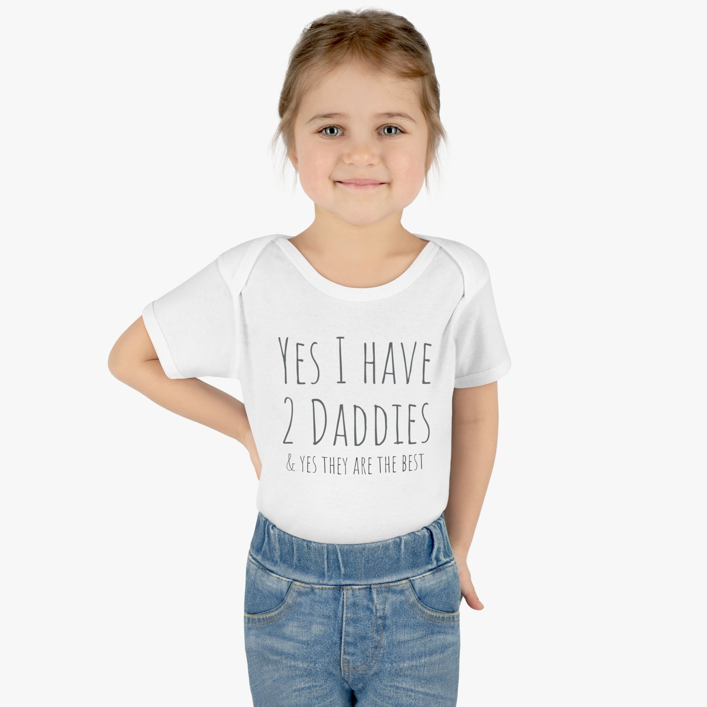 2 Daddies Infant Baby Rib Bodysuit