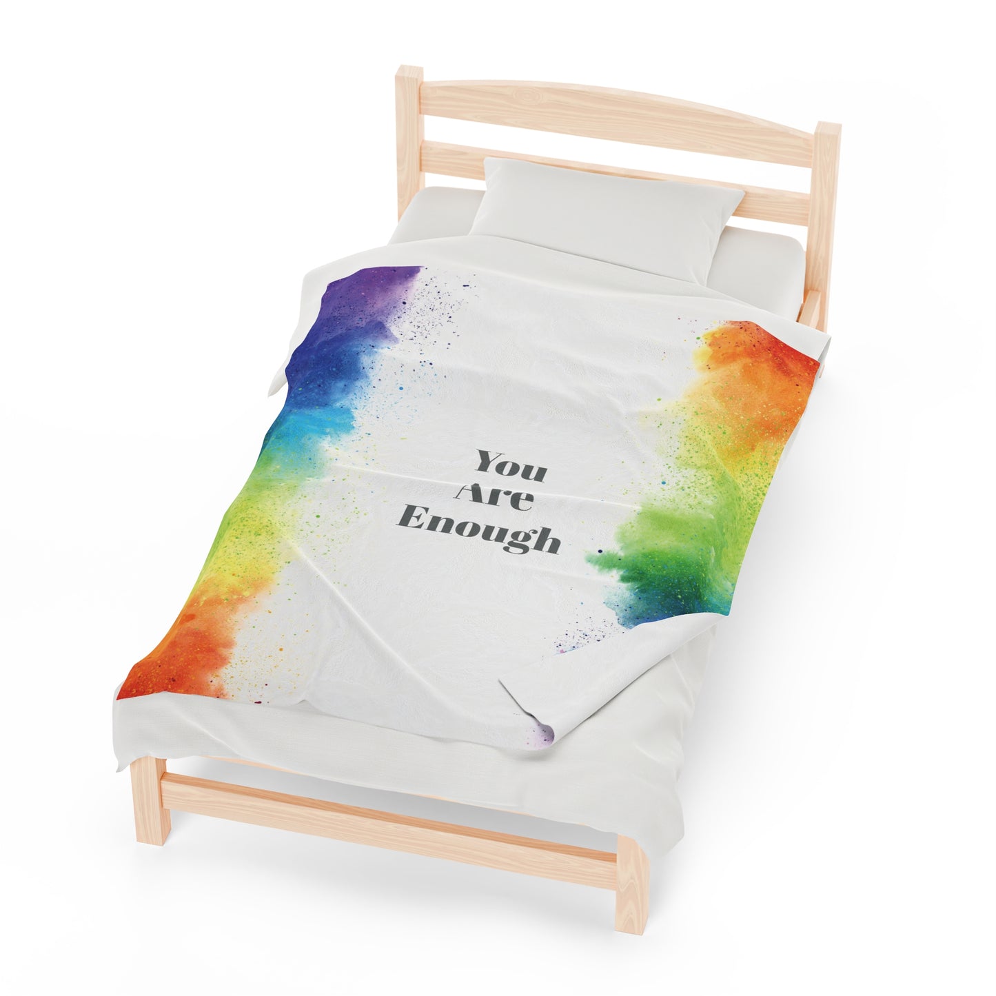 You are Enough Velveteen Plush Blanket