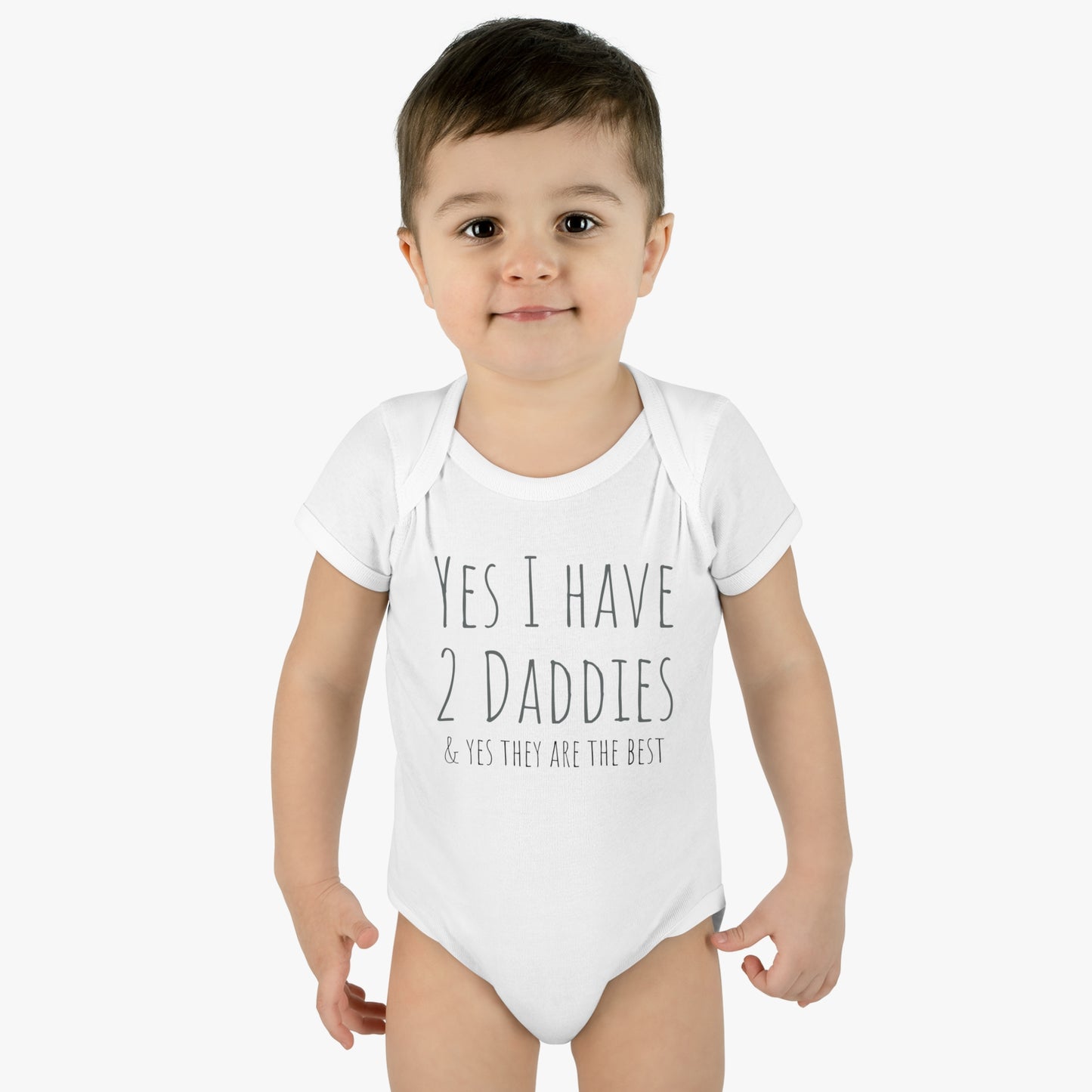 2 Daddies Infant Baby Rib Bodysuit