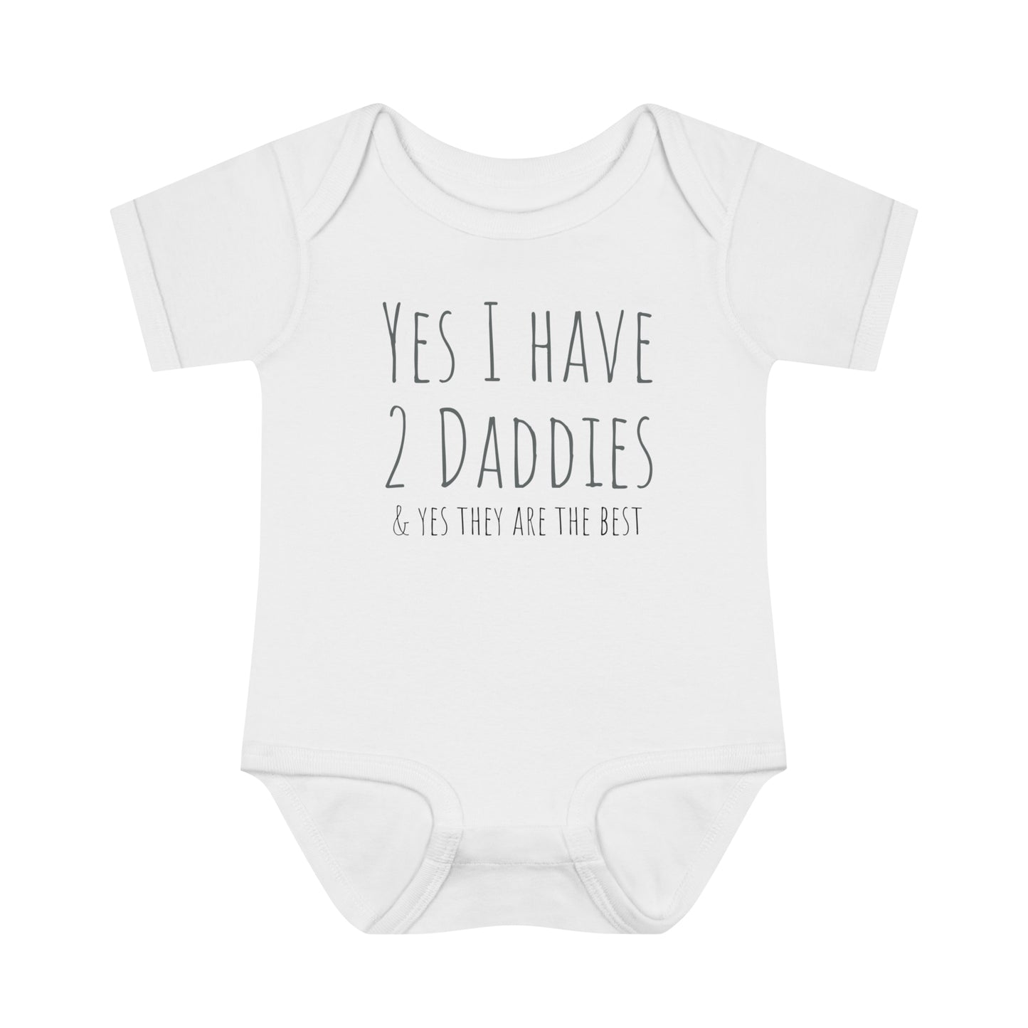 2 Daddies Infant Baby Rib Bodysuit