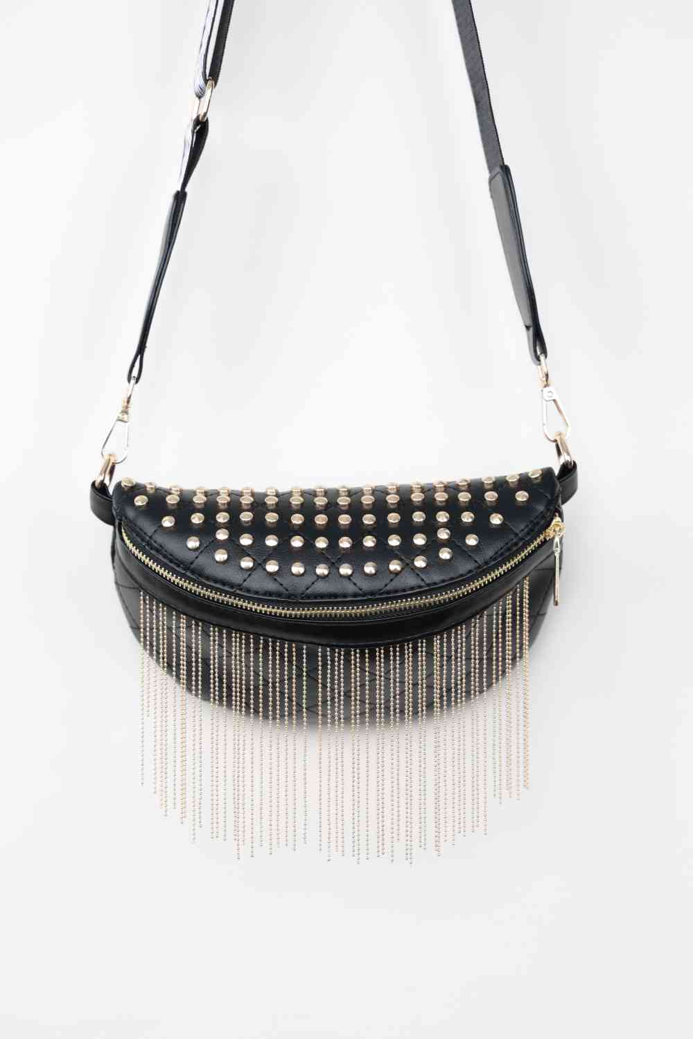 Adored PU Leather Studded Sling Bag