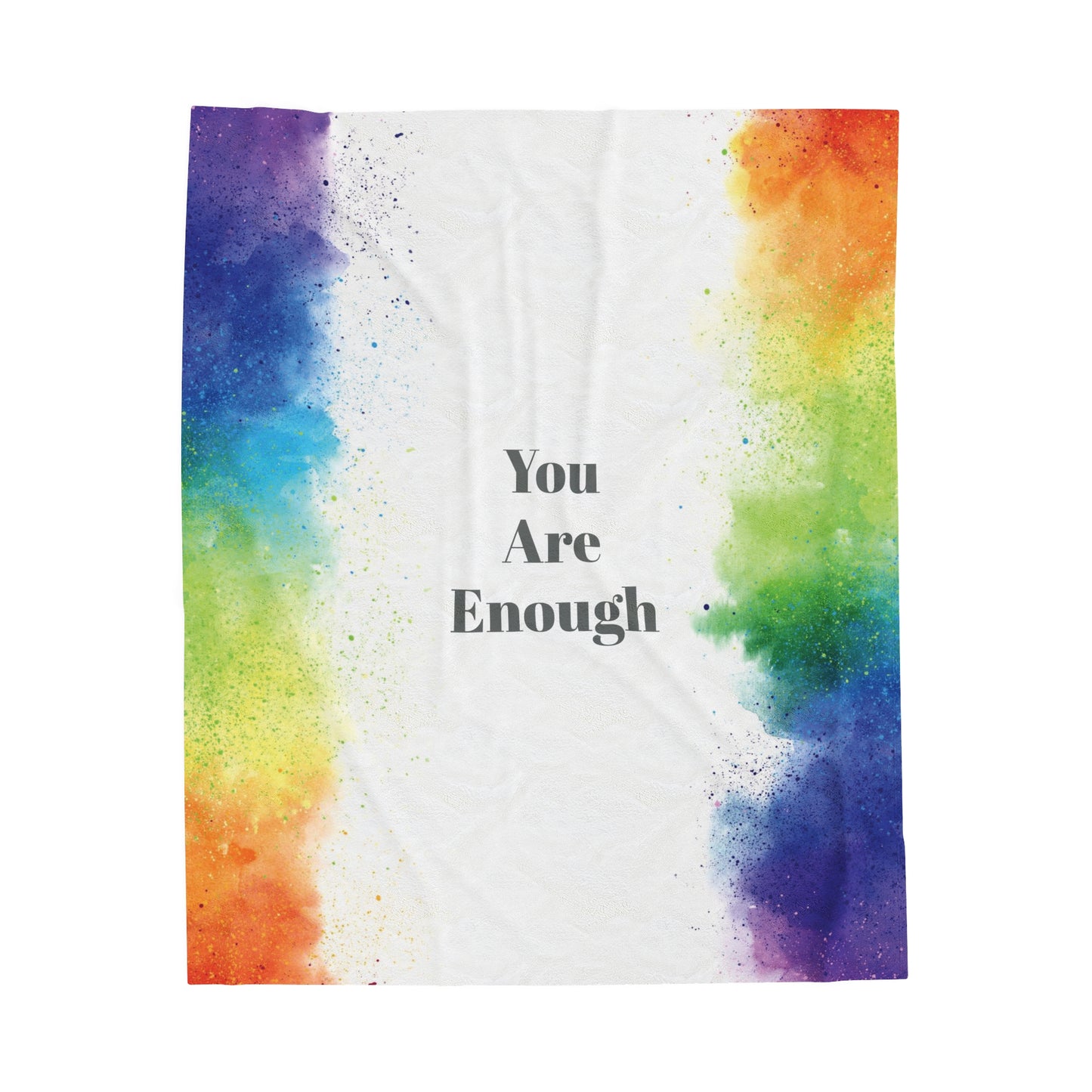 You are Enough Velveteen Plush Blanket