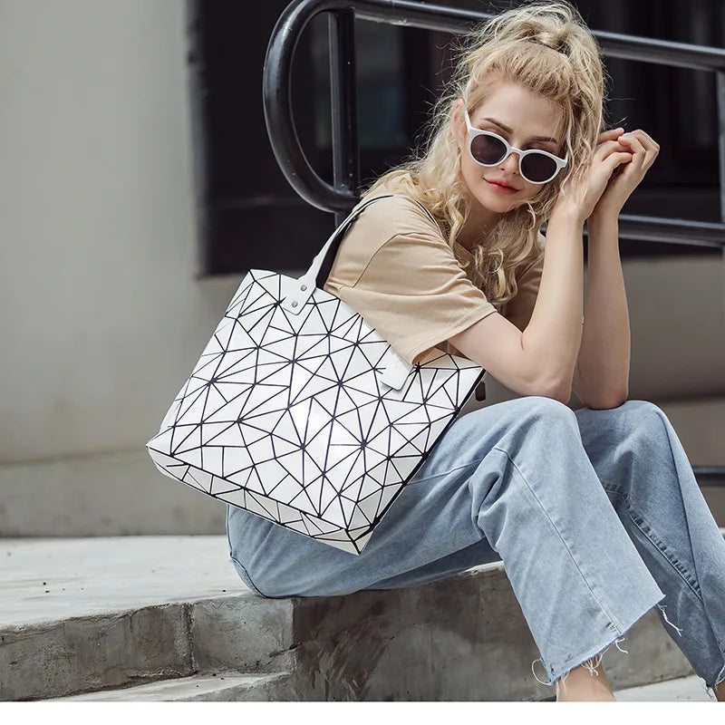 Large tote Hologram Shoulder Bag