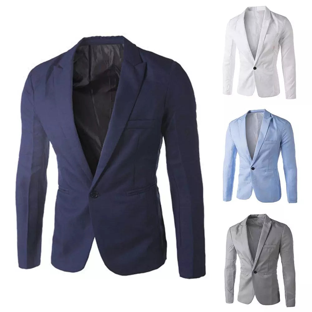 Autumn Men's Skinny Fit Blazer