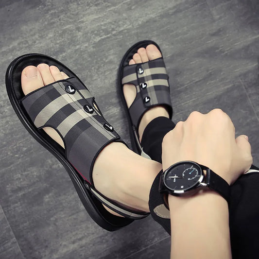 2021 Men Summer Homme Flat Sandals Anti-Slip Slipper