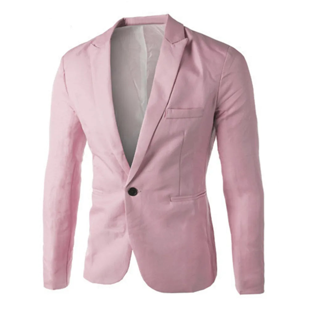 Autumn Men's Skinny Fit Blazer