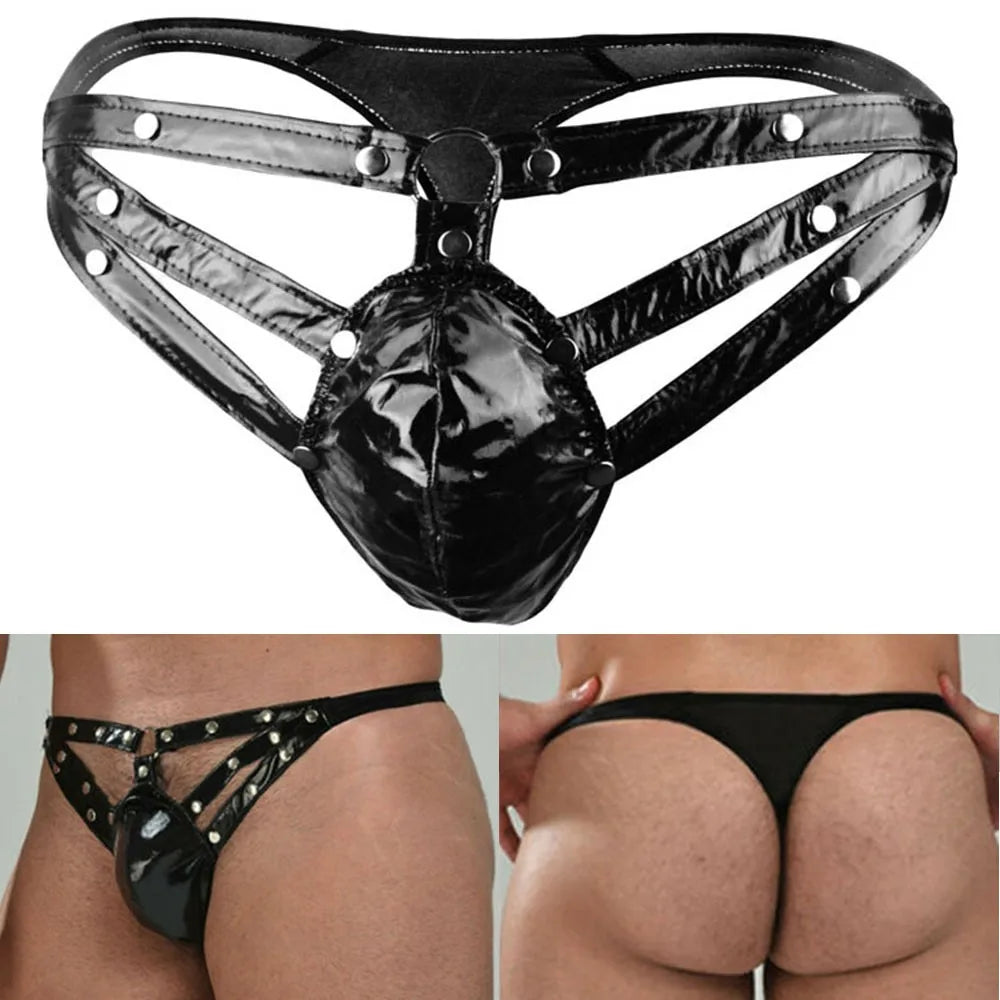 Mens Patent & Chains G Lingerie