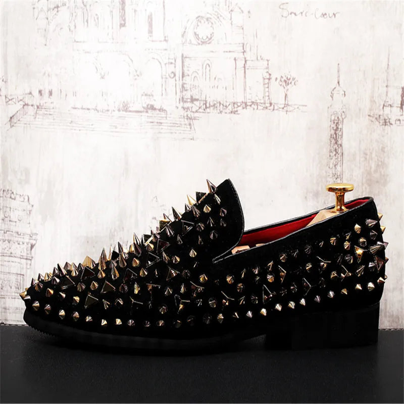 Studded Men's Moccasin Loafer Dress Shoe