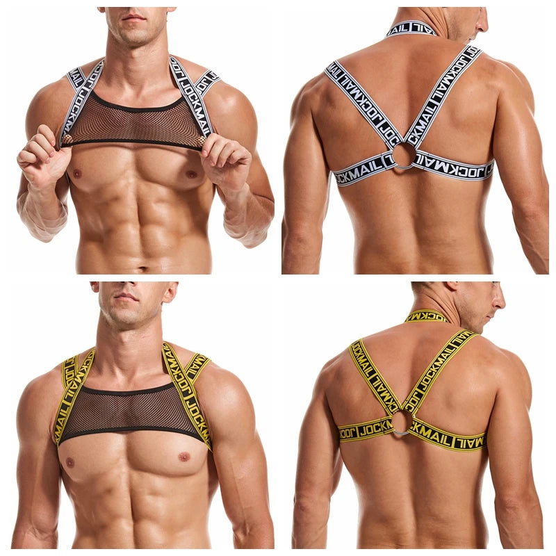 JOCKMAIL Men Halter Neck Elastic Body Chest Harness