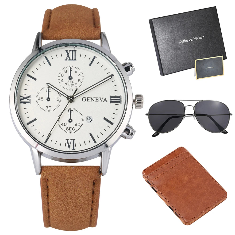 Keller & Weber Men's Gift Set with Box Quartz Watch