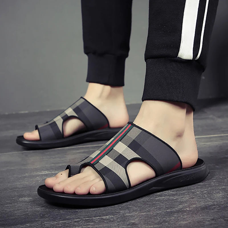 2021 Men Summer Homme Flat Sandals Anti-Slip Slipper