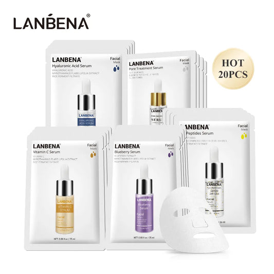 LANBENA Face Mask Skin Care Gift Set 20pcs