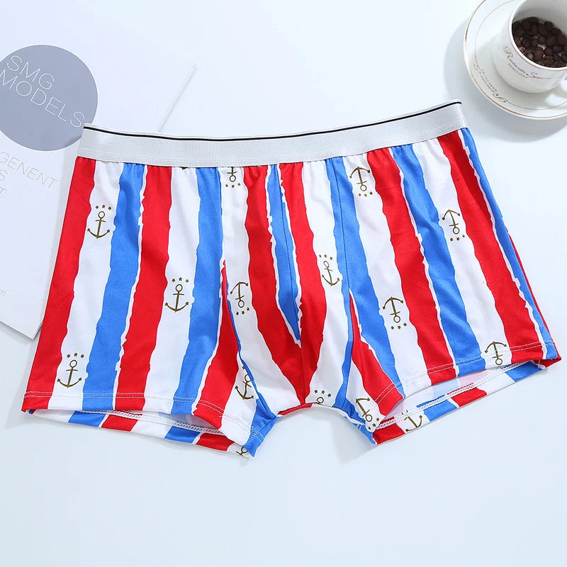 5/7pcs Men's Underwear Cartoon Animation Breathable Boxer Shorts