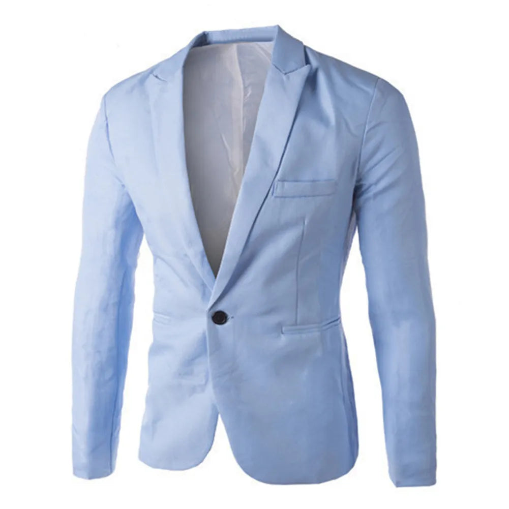 Autumn Men's Skinny Fit Blazer