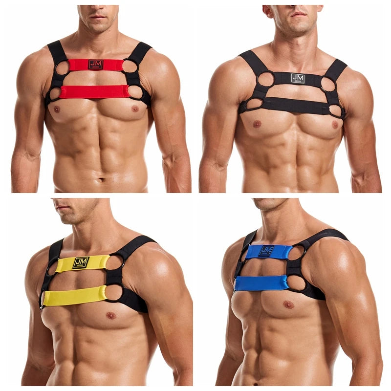 JOCKMAIL Men Halter Neck Elastic Body Chest Harness