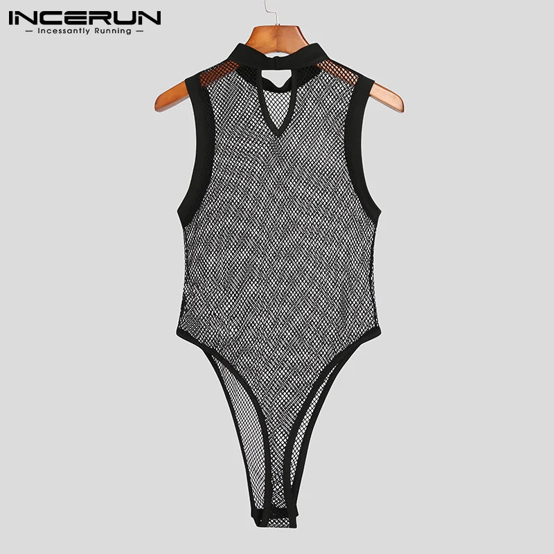 INCERUN Men's Fashion Sleeveless Jumpsuit S-5XL