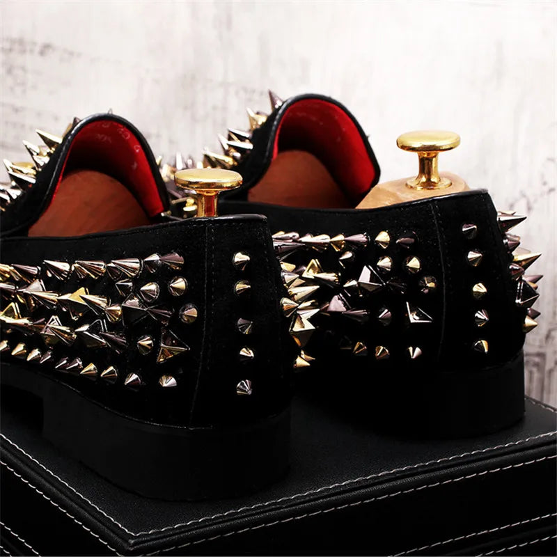 Studded Men's Moccasin Loafer Dress Shoe