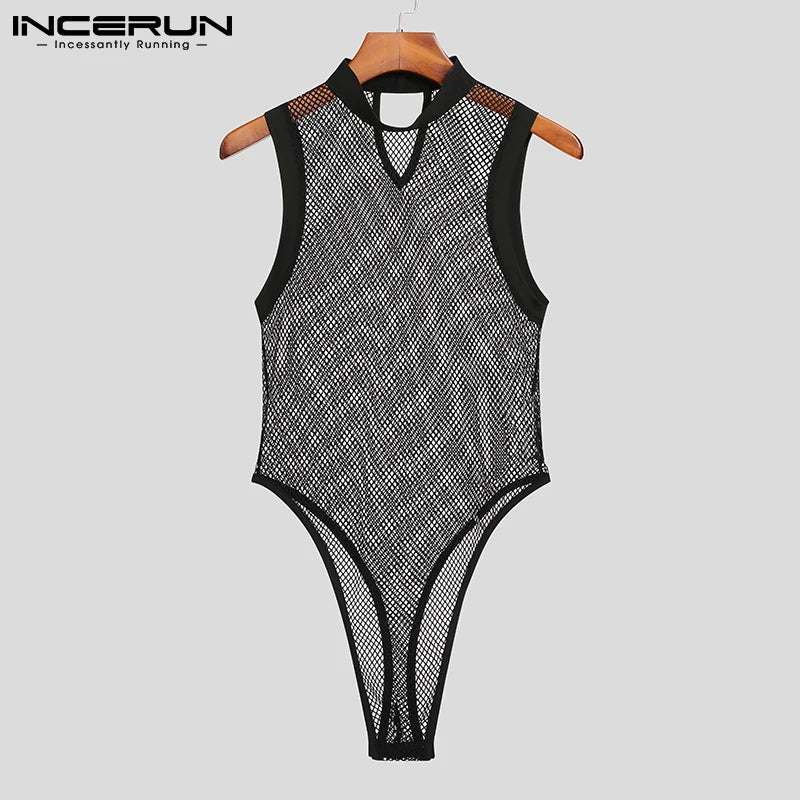 INCERUN Men's Fashion Sleeveless Jumpsuit S-5XL