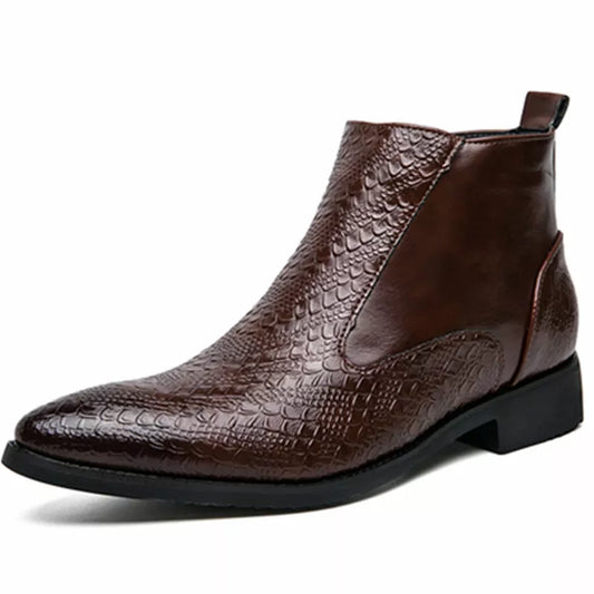 Men's Embossed Chelsea Boots