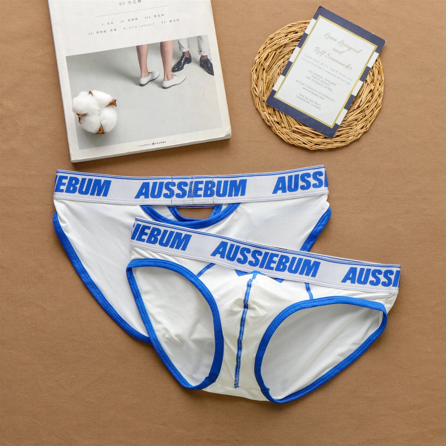 Men's sexy front and back briefs