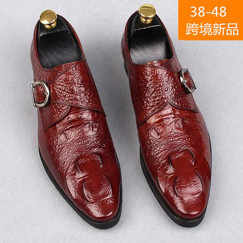 Men's Embossed Croc Loafer Dress Shoe