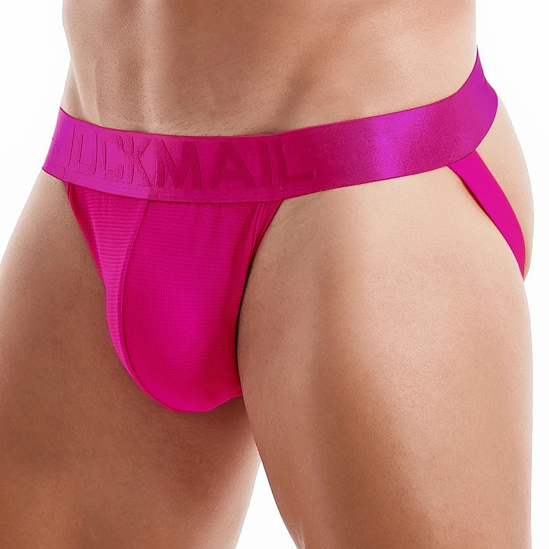 Men Jockstrap Thong Mesh Mens Bikini Brief