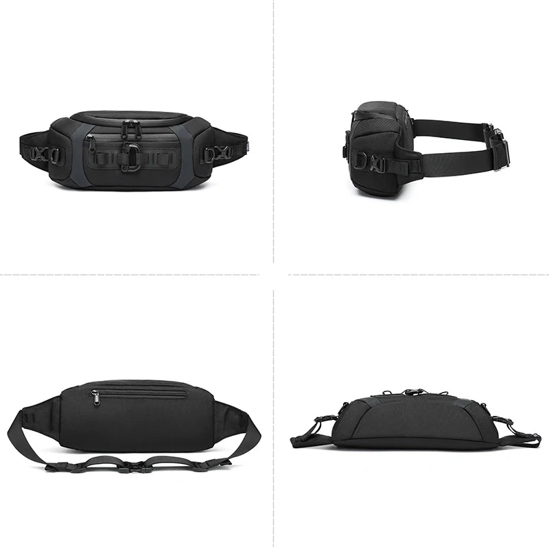 OZUKO Fashion Men Waist Bag Outdoor Sports Tactical Fanny Pack