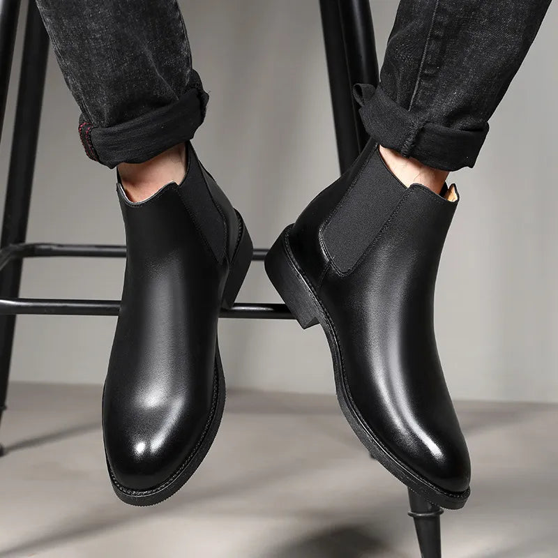 Classic Chelsea Boots Leather Men Shoe