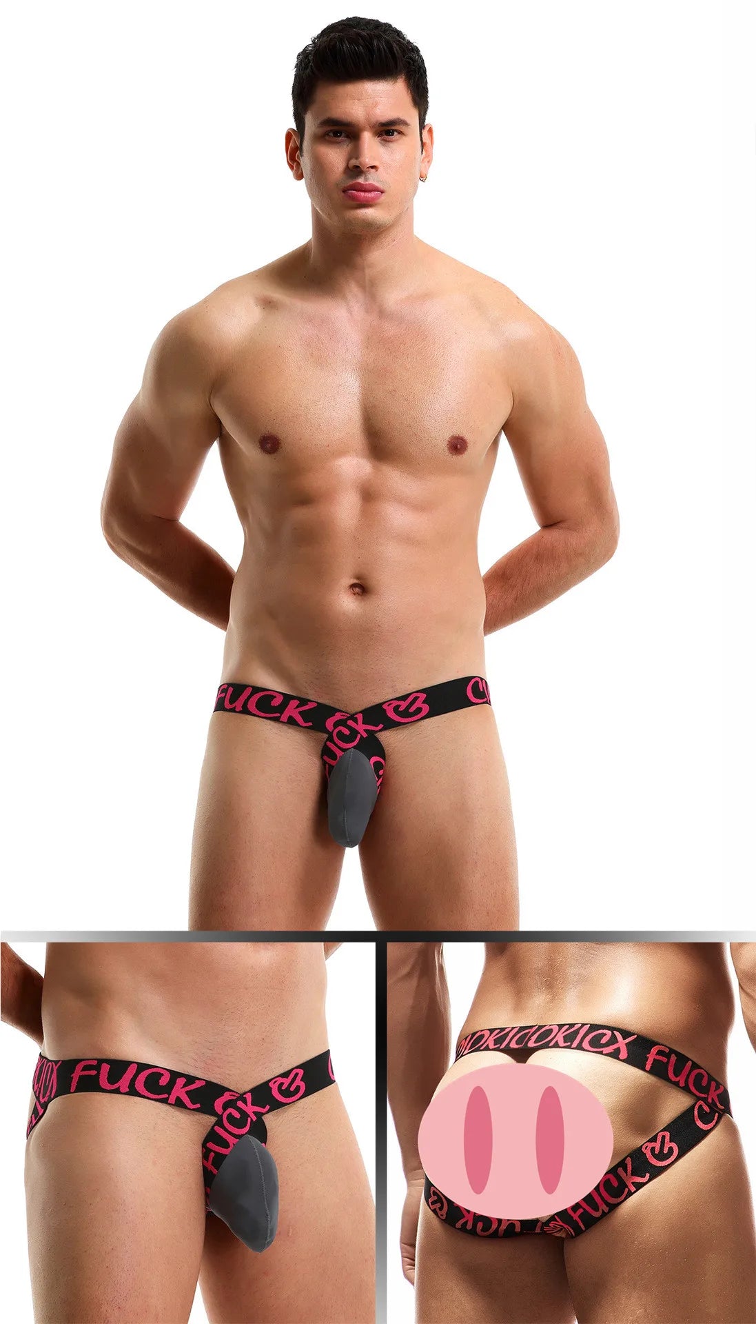 Low Waist Men's Underwear Double Thong