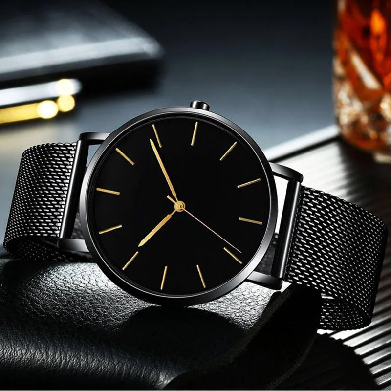 Men Watch Magnetic Bracelet Ultra Thin Quartz Watch