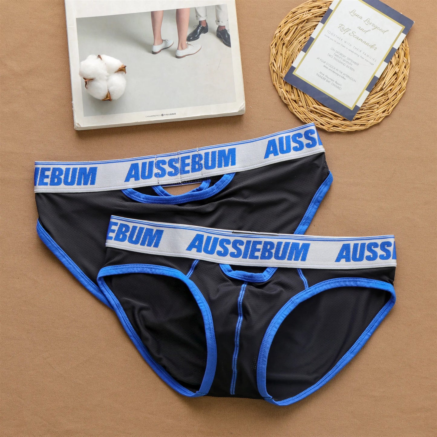 Men's sexy front and back briefs