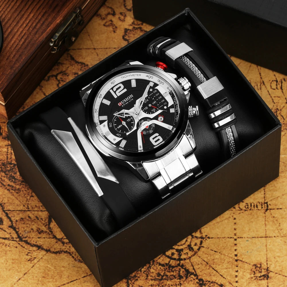 Fashion Watch Men Luxury Gift Set