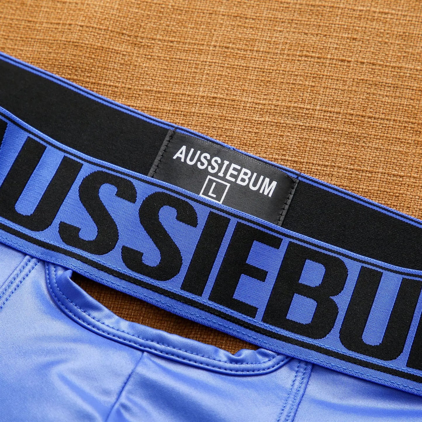 Aussiebum men's faux leather peekaboo underwear