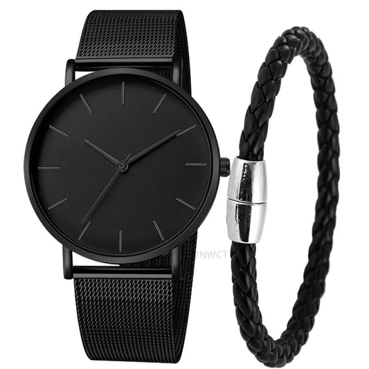 Men Watch Magnetic Bracelet Ultra Thin Quartz Watch