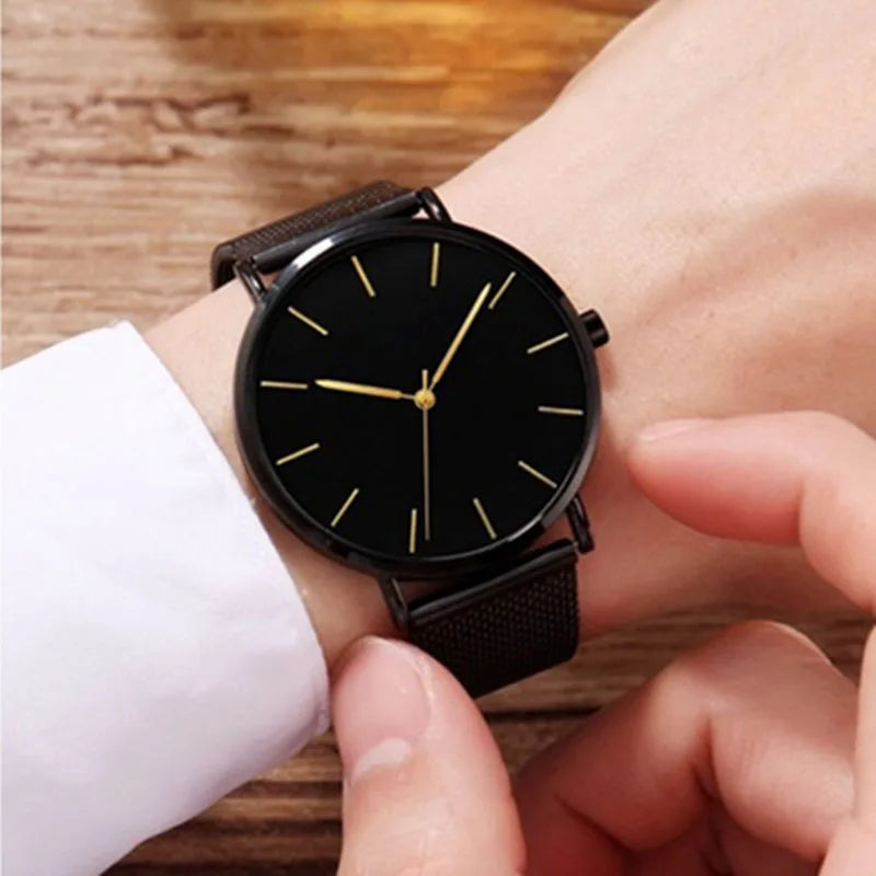 Men Watch Magnetic Bracelet Ultra Thin Quartz Watch