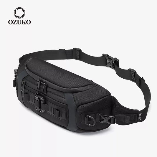 OZUKO Fashion Men Waist Bag Outdoor Sports Tactical Fanny Pack