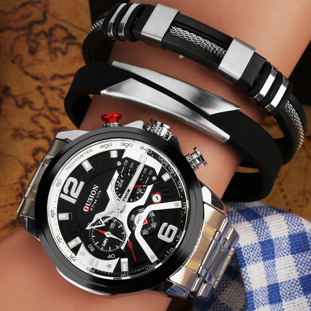 Fashion Watch Men Luxury Gift Set