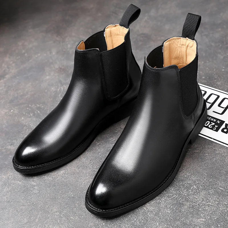 Classic Chelsea Boots Leather Men Shoe