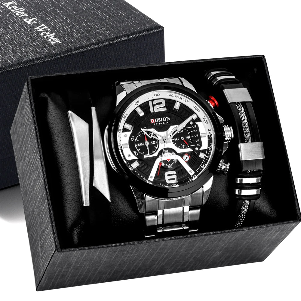 Fashion Watch Men Luxury Gift Set