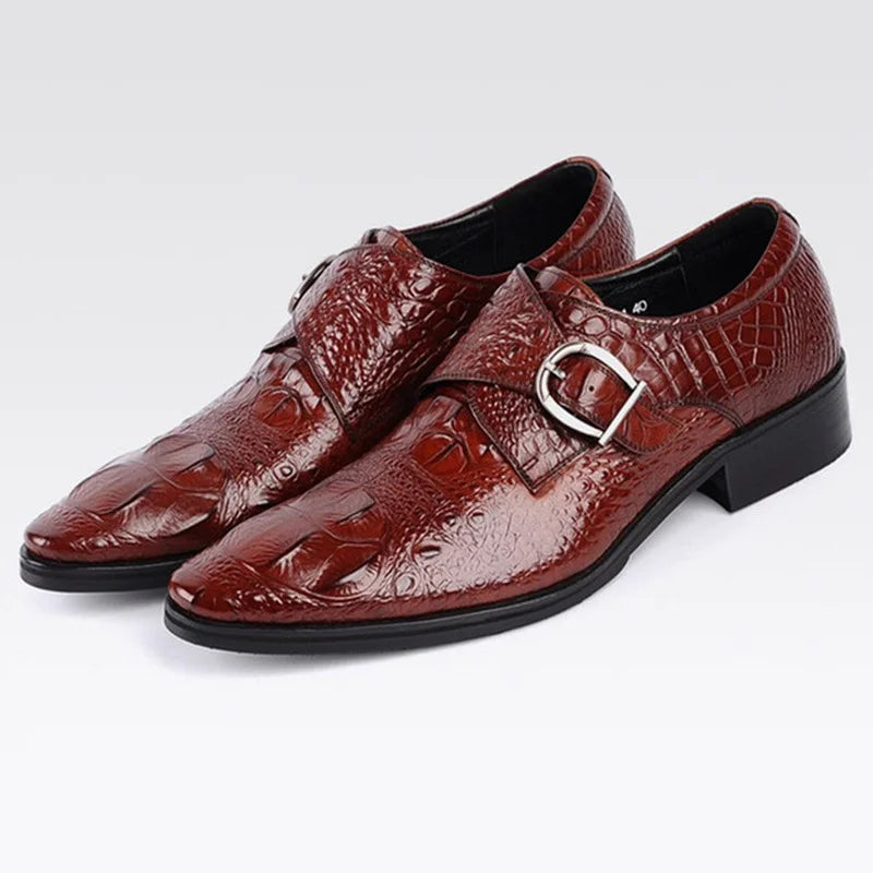 Men's Embossed Croc Loafer Dress Shoe