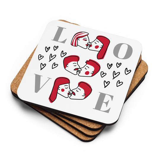 Love is Love Cork-back coaster