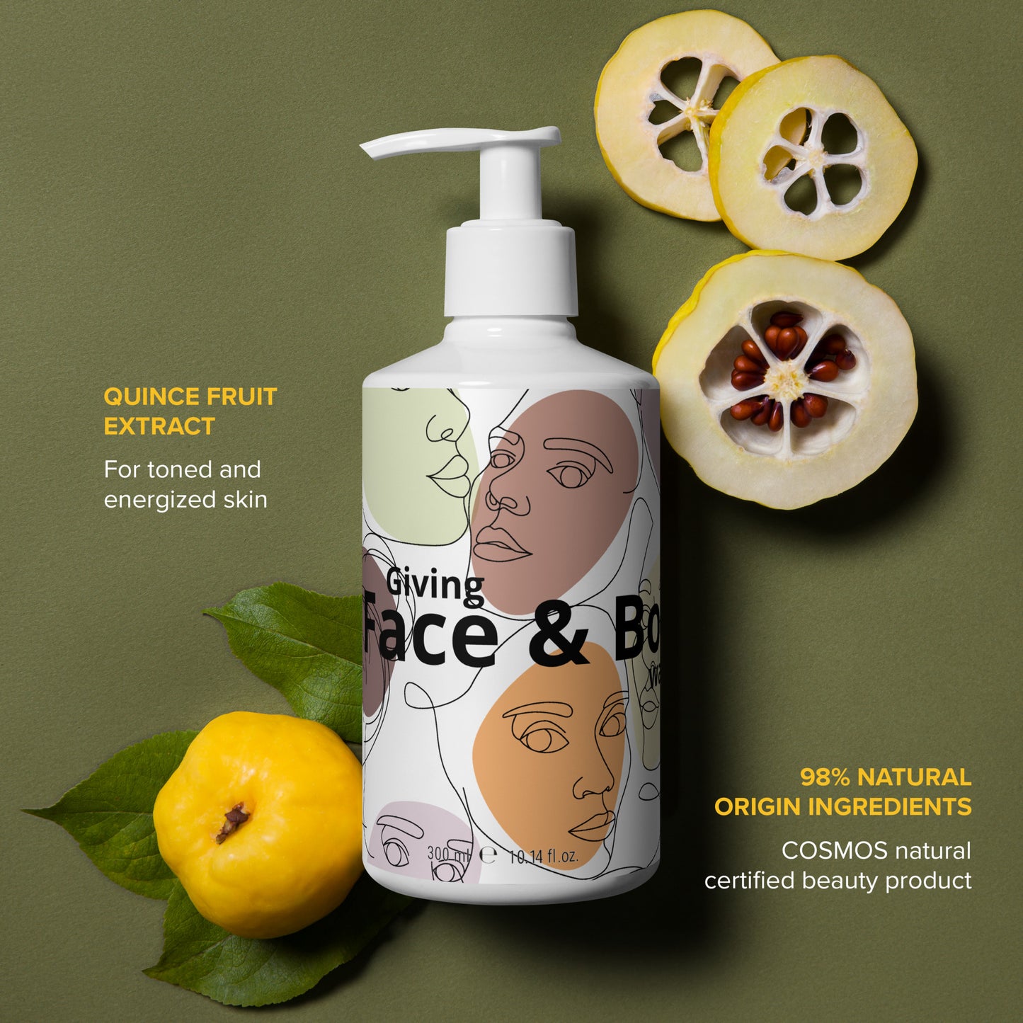 Giving face & body wash