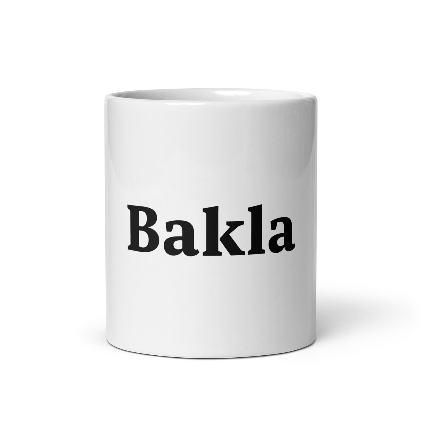 Bakla White glossy mug