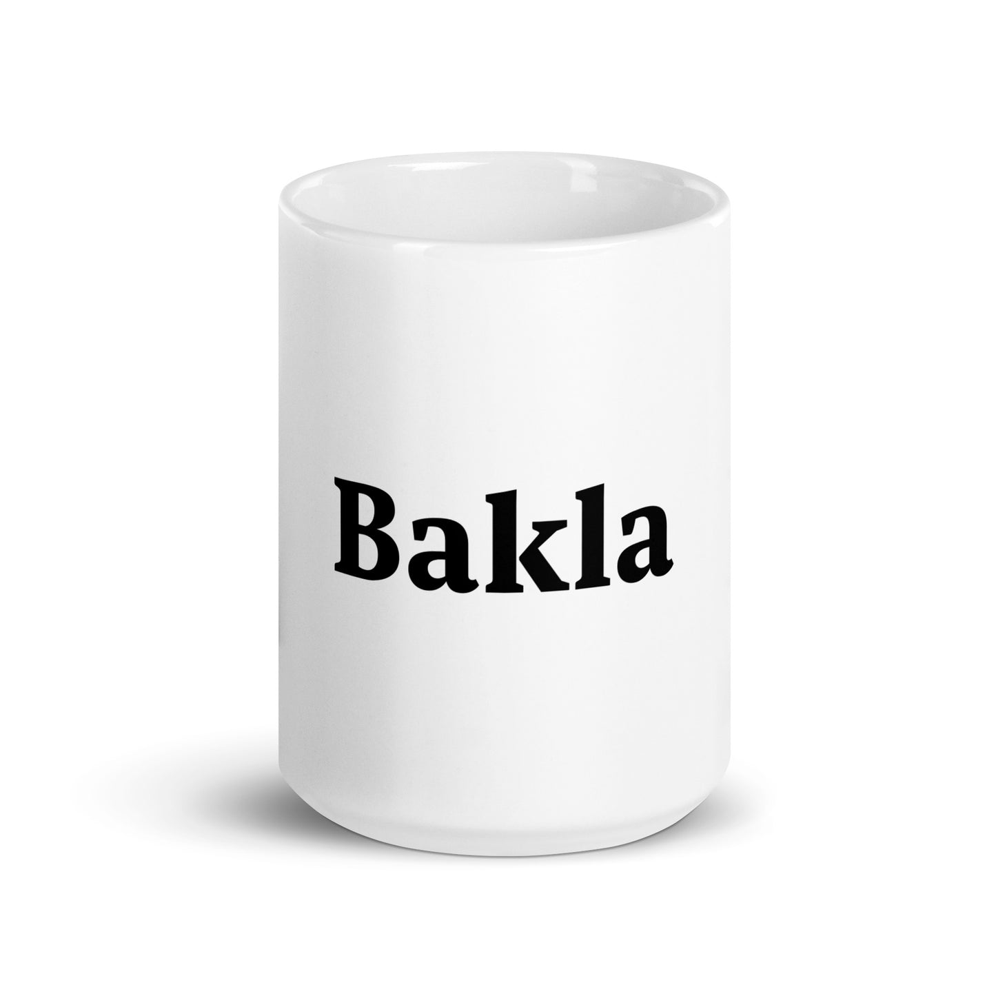 Bakla White glossy mug