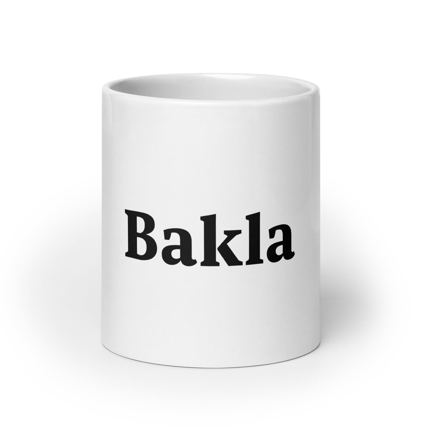 Bakla White glossy mug