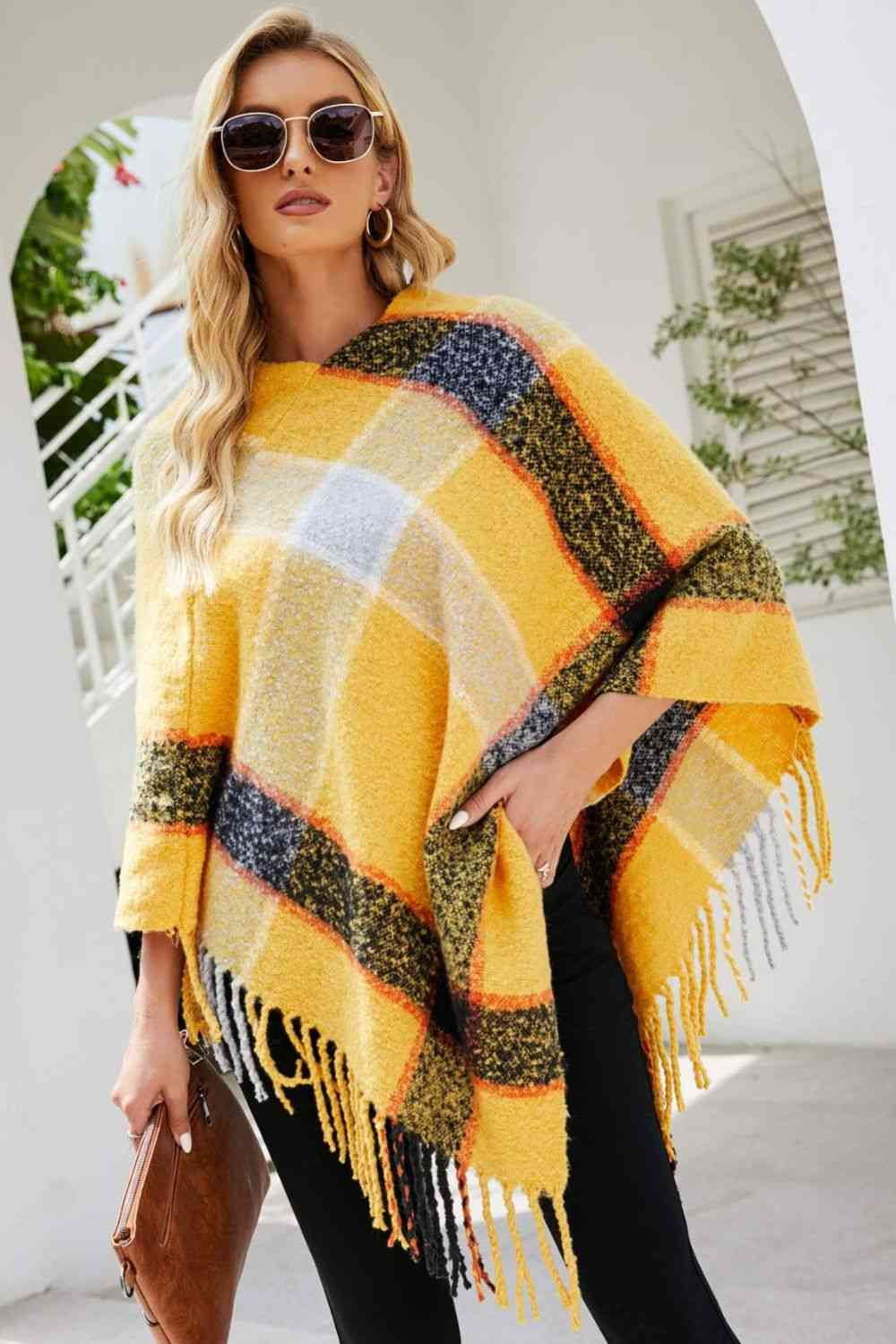 Major Plaid Poncho