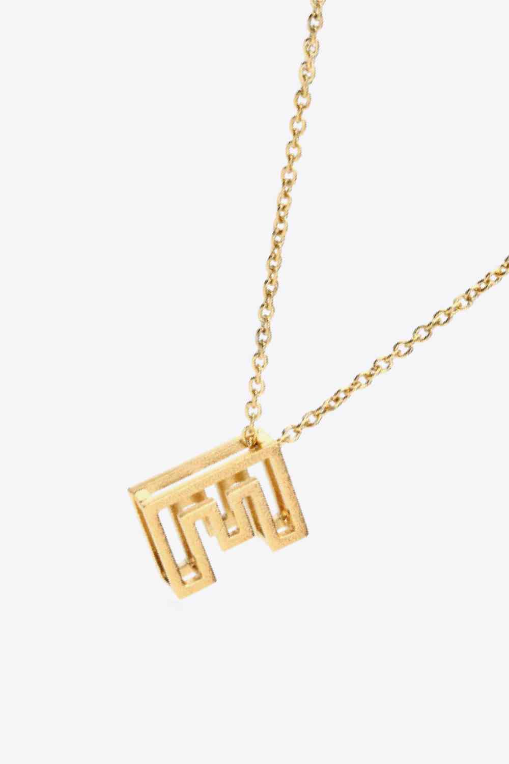 A to J Letter Pendant Necklace