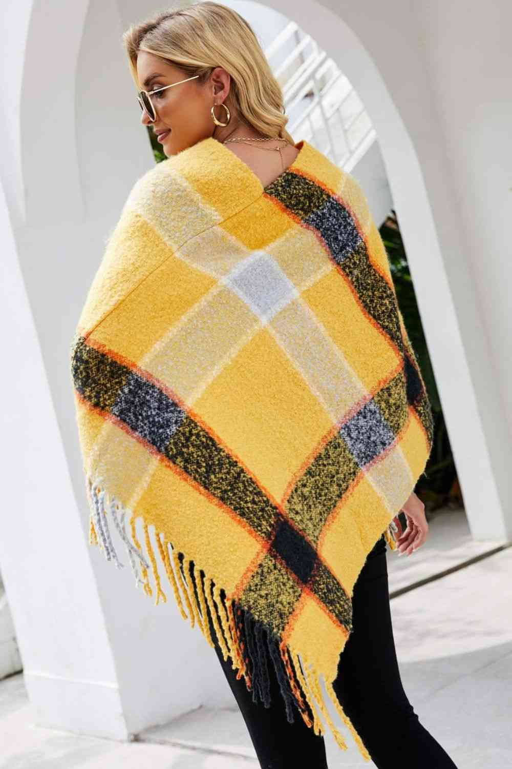 Major Plaid Poncho