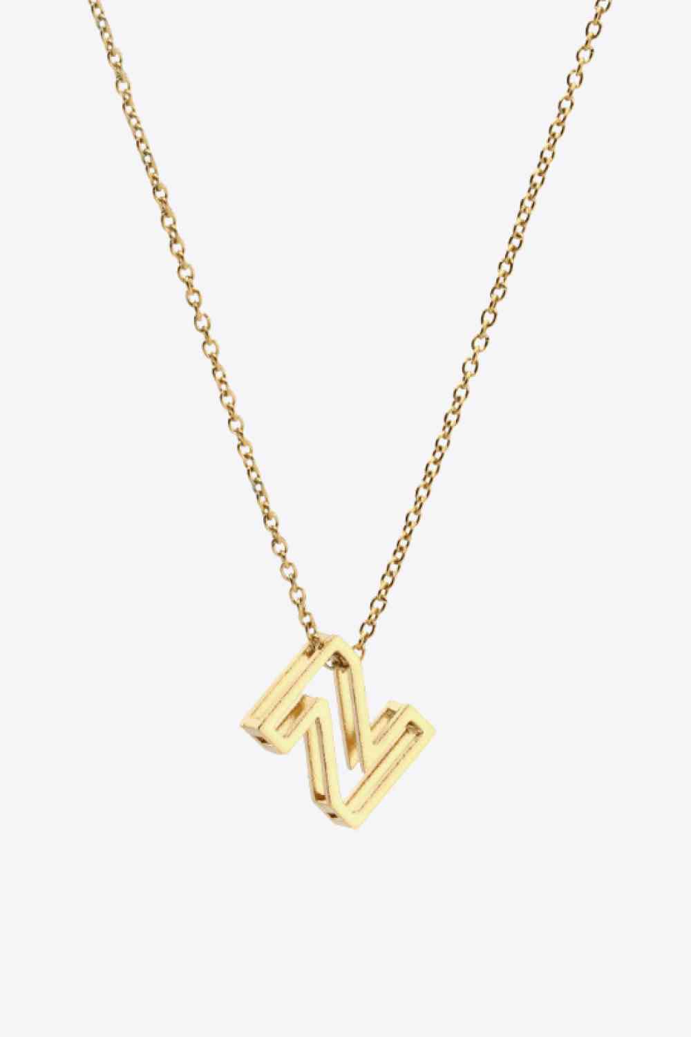 U to Z Letter Pendant Necklace