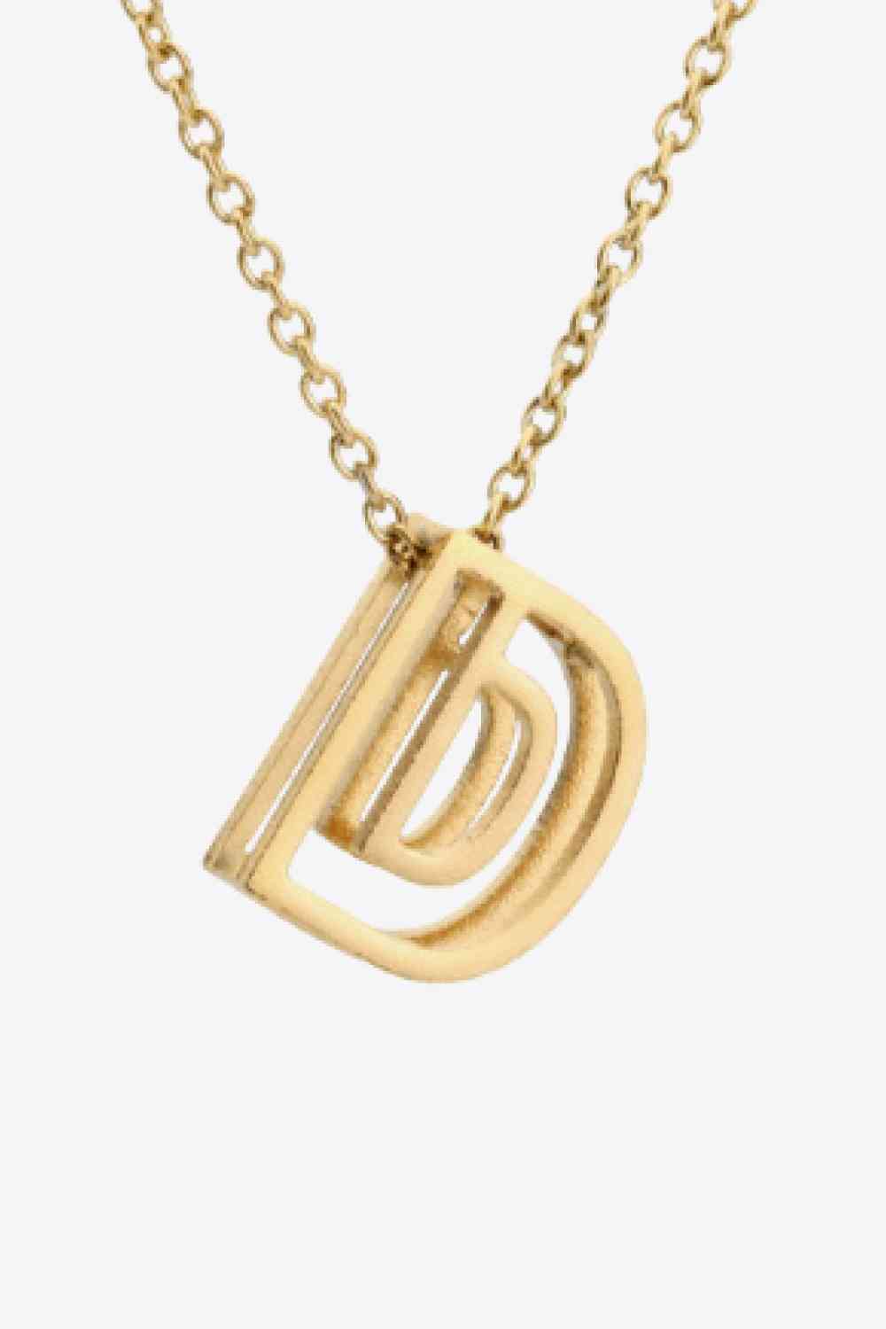 A to J Letter Pendant Necklace